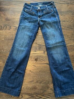 Ariat Trouser Jeans 26R | Wide Leg Western Denim Dark Wash